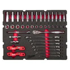Milwaukee 4932493640 Ringratel-steeksleutel set PACKOUT Foam Inlay MAXBITE - 55-delig