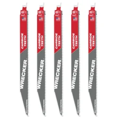 Milwaukee 48475543 Sawzall Reciprozaagblad mat. Carbide WRECKER - 300 x 6TPI - multi - 5st