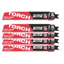 Milwaukee 48475561 Sawzall Reciprozaagblad TCT TORCH NITRUS - 150 x 8TPI - metaal - 5st