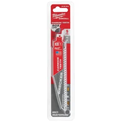 Milwaukee 48475541 Sawzall Reciprozaagblad mat. Carbide WRECKER - 150 x 6TPI - multi - 5st