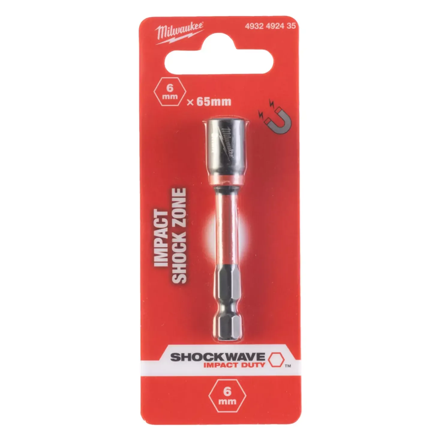 Milwaukee 4932352435 Shockwave Dopbit - Magnetisch - 6 x 65mm