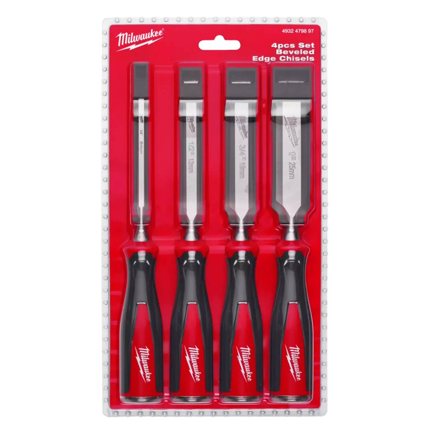 Milwaukee 4932479897 Steekbeitel Set (6,13,19,25mm) (4-delig)
