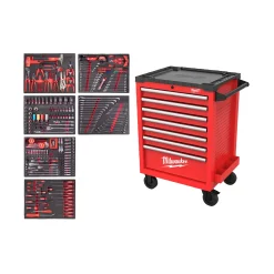 Milwaukee 4932500754 TOOLGUARD SRC27-1 Stalen Gereedschapswagen gevuld - 337-delig - 7 laden - 27" / 69 cm