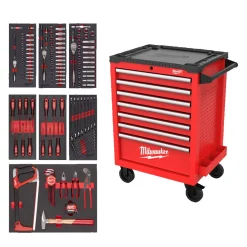 Milwaukee 4932499182 TOOLGUARD Stalen Gereedschapswagen gevuld - 196-delig - 7 laden - 27" / 69 cm