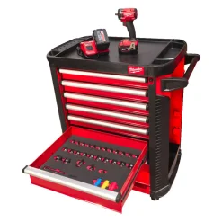 Milwaukee 4932493817 TOOLGUARD Stalen Gereedschapswagen gevuld - 245-delig - 7 laden - 30˝ / 78 cm