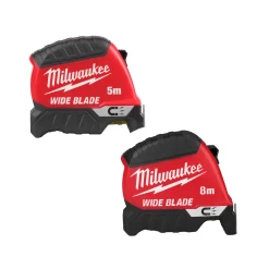 Milwaukee Wide Blade Rolmaat set - magnetisch - 5m / 8m x 35mm
