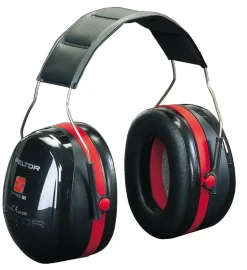 3M Peltor H540 Optime lll Gehoorkap met hoofdbeugel - Zwart/Rood