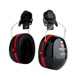3M Peltor H540 Optime lll Gehoorkap met helmbevestiging P3E - Zwart/Rood