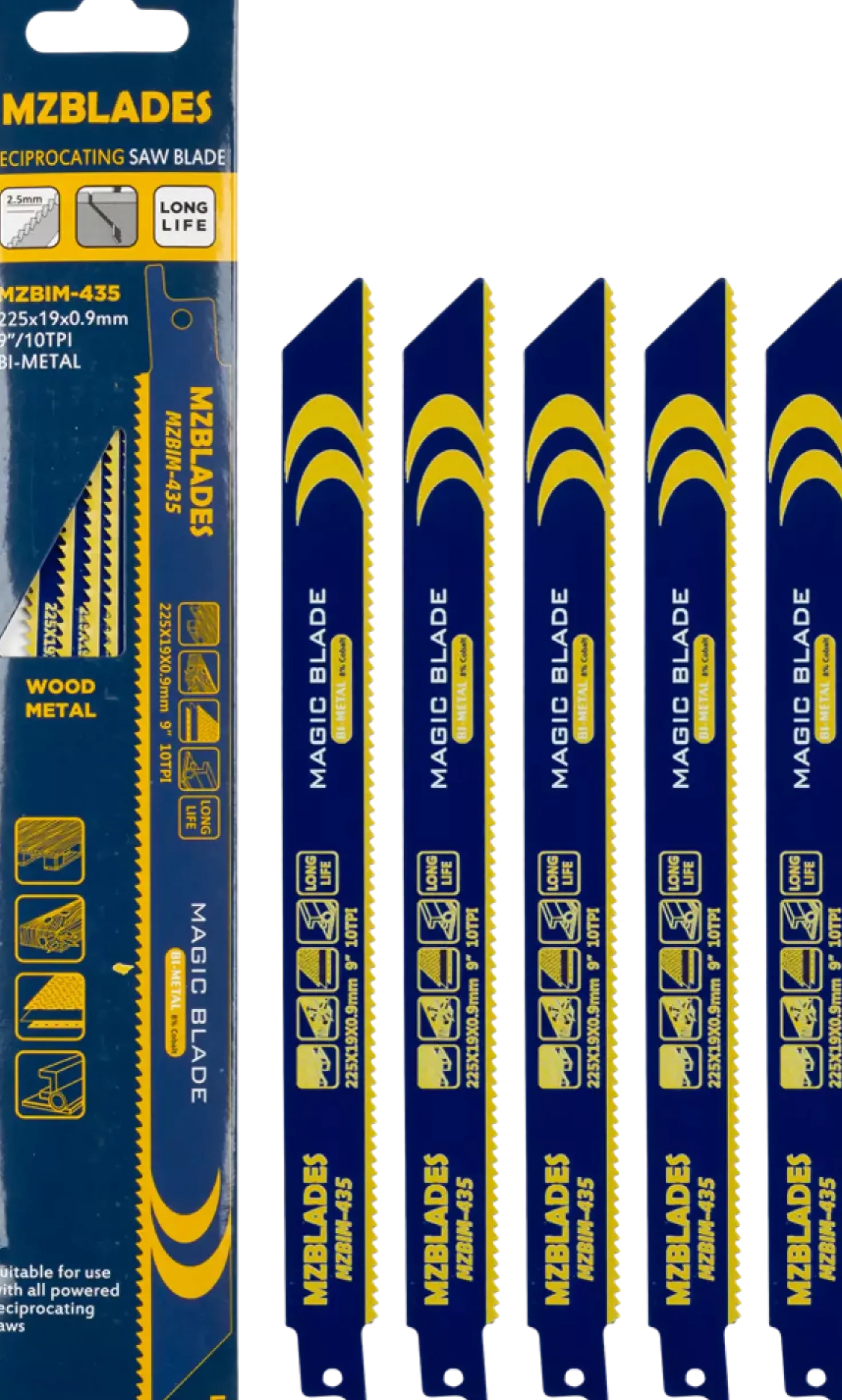 Multizaag MZBIM-435 Reciprozaagblad Bimetaal - 5 stuks