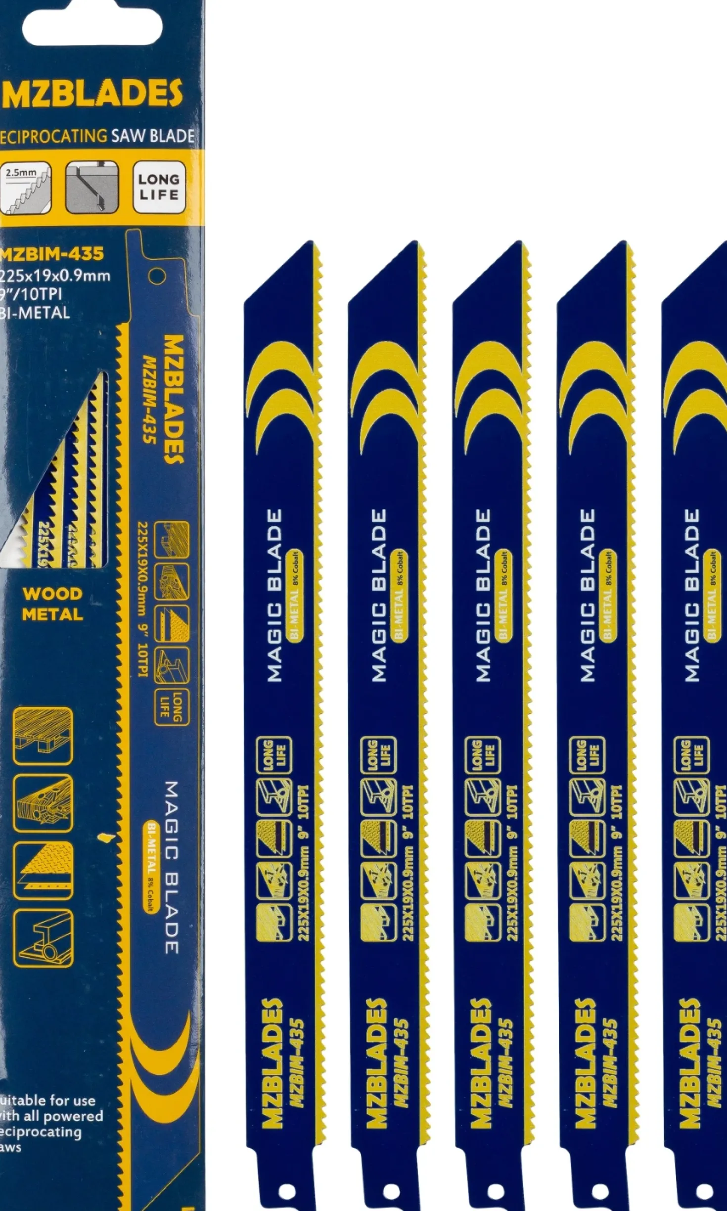 Multizaag MZBIM-435 Reciprozaagblad Bimetaal - 5 stuks
