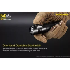 Nitecore E4K Zaklamp - 4400Lm - oplaadbaar