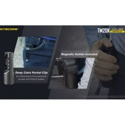 Nitecore TM20K Li-Ion accu Zaklamp - 20000Lm - oplaadbaar