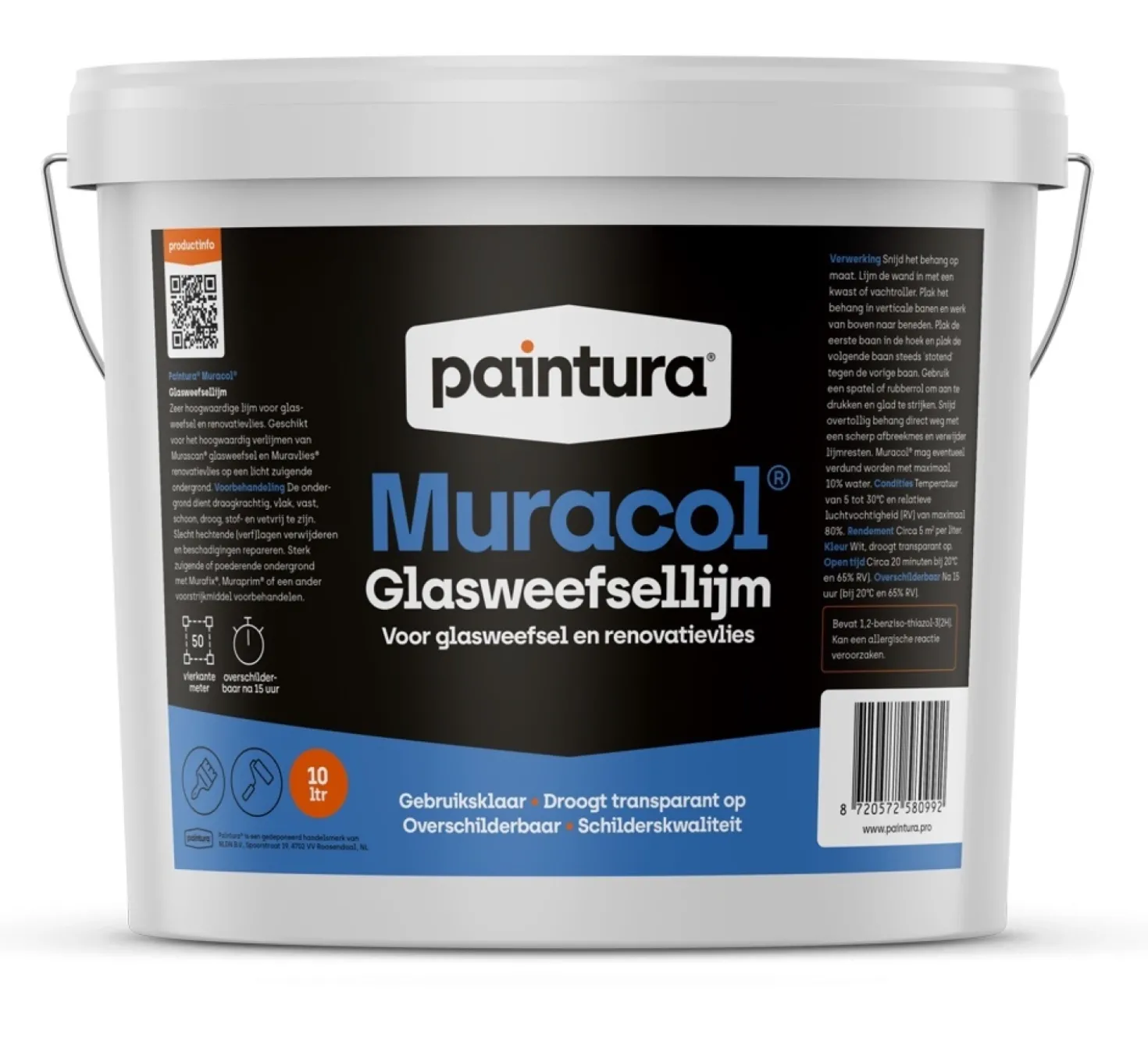 Paintura MuraCol transparante glasweefsellijm - 10L