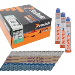 Paslode 142007 Papiergebonden Stripnagels incl. gas IM90 - 2,8x51mm - Ring Galv+ Rd (3750st)