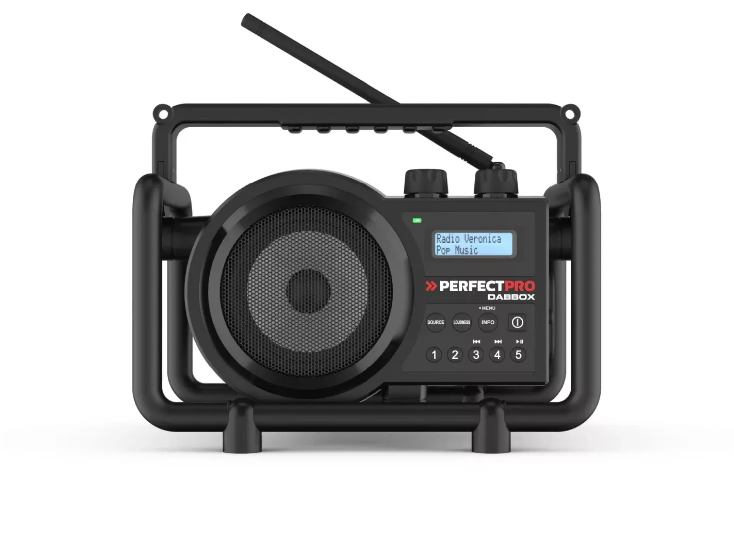 PerfectPro DBX3 DABBOX Bouwradio - FM RDS / DAB+ - AUX-in - bluetooth - werkt op netstroom en batterij