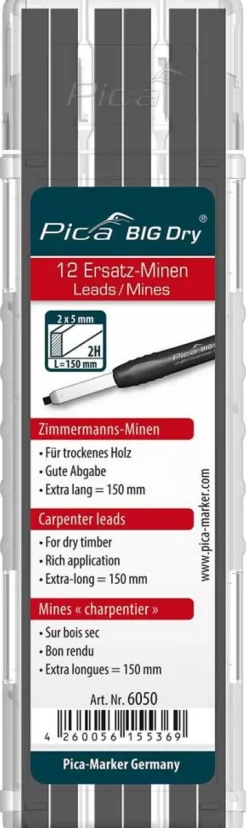 Pica 6050 BIG Dry Navulling - Carpenter 2H (12st)