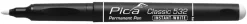 Pica 532/52 Classic Permanent Pen - Rond - Wit - 1-2mm (10st)