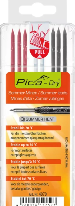 Pica-Dry 4070 Navullingen SUMMERHEAT - Rood - Wit - Grafiet