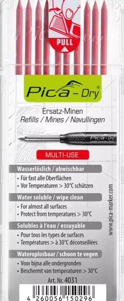 Pica 4031 Dry Navulling - Rood (10st)