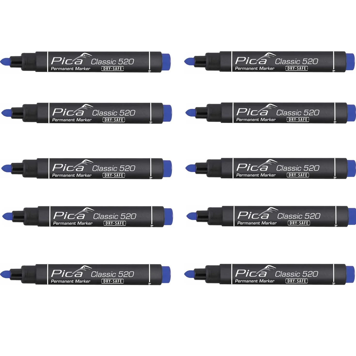 Pica 520/40 Permanent Marker - Rond - Blauw - 1-4mm (10st)