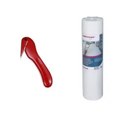PrimaCover 900275 Basic Zelfklevend Afdekvlies incl. Snijmes voor folie en afdekvlies - Rood