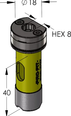 ProFit 09031 Diamantboor met geïntegreede C&D adapter - Zeskant