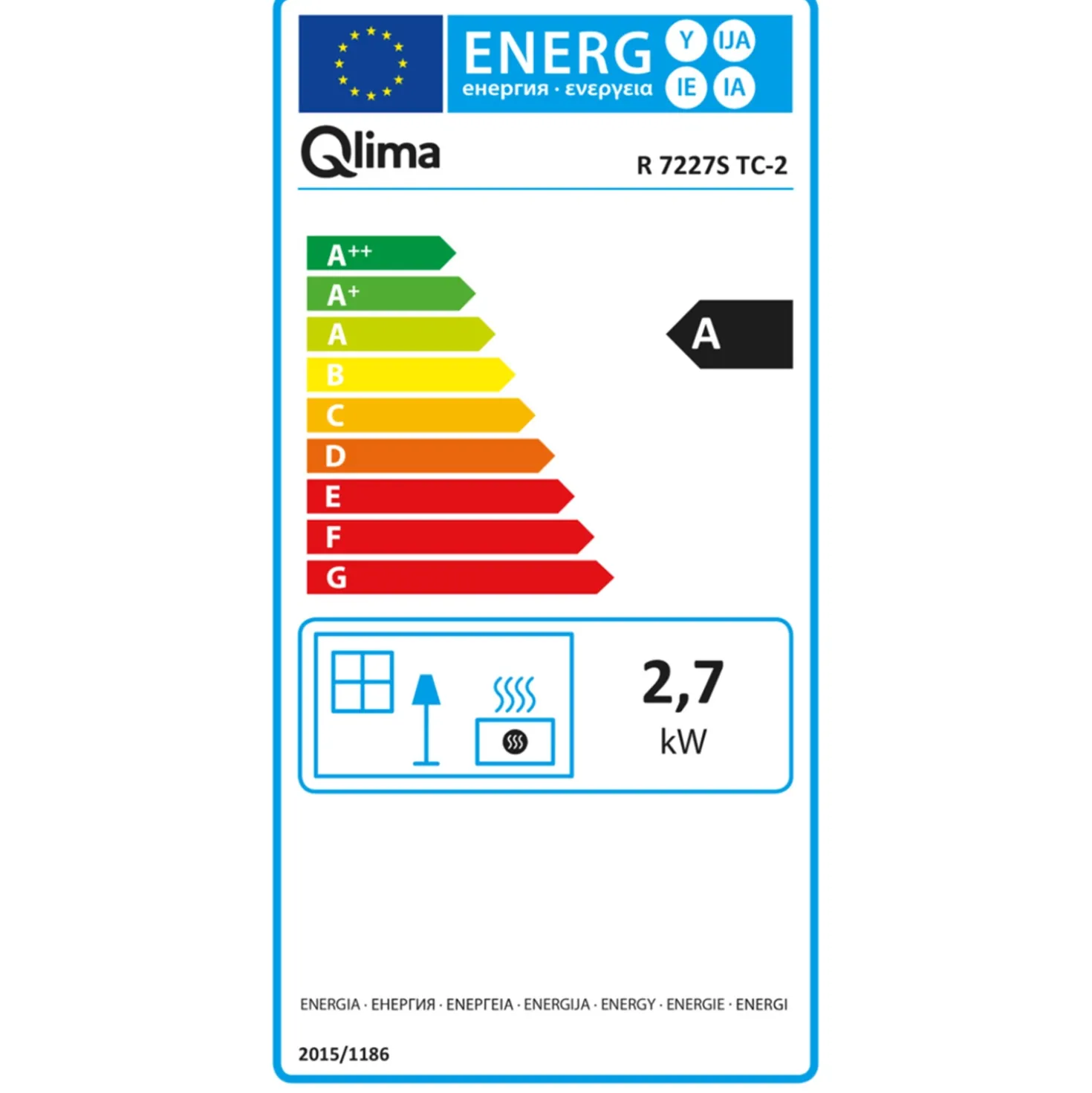 Qlima R 7227S TC-2 Petroleumkachel - 2700W