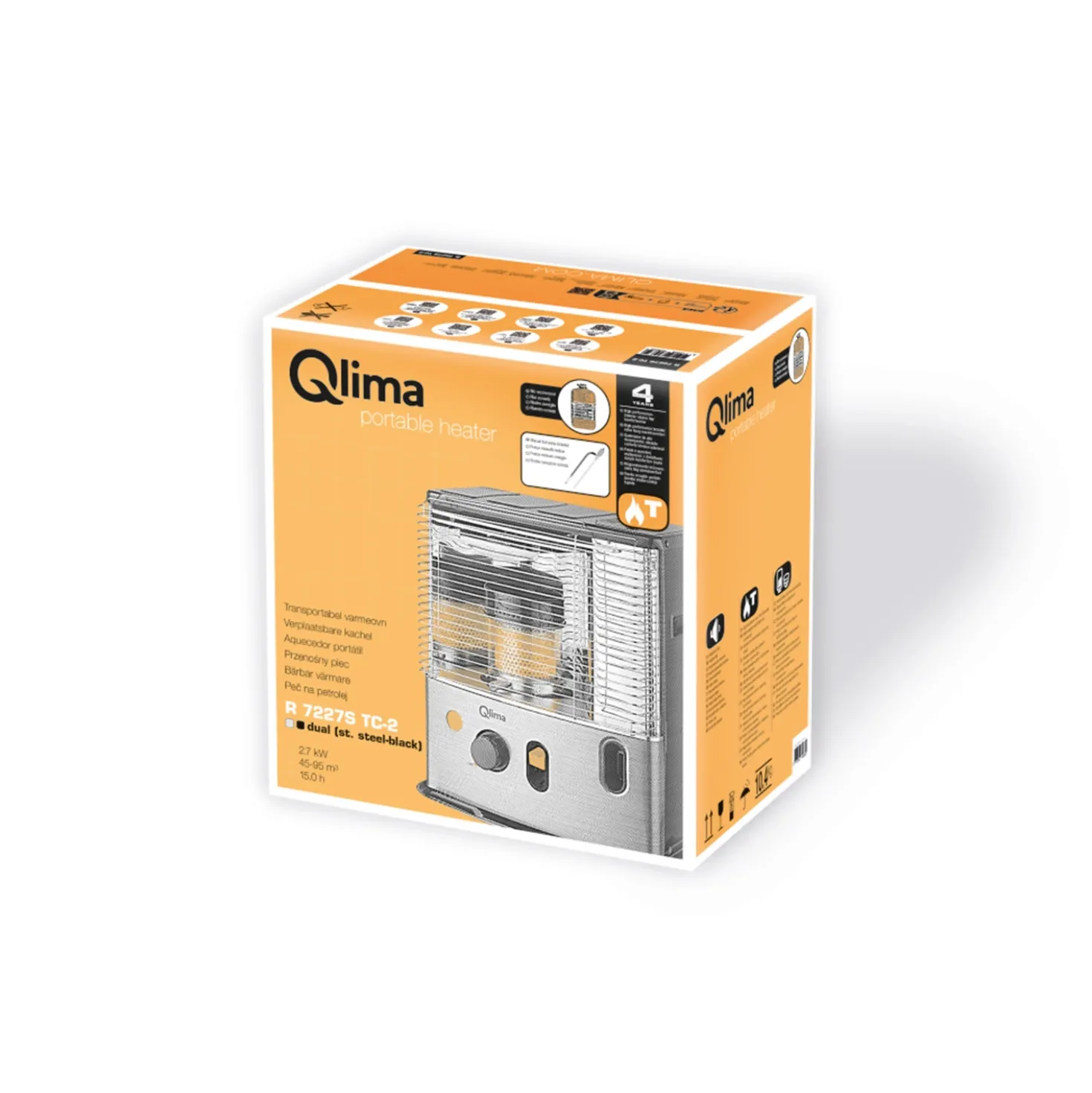Qlima R 7227S TC-2 Petroleumkachel - 2700W