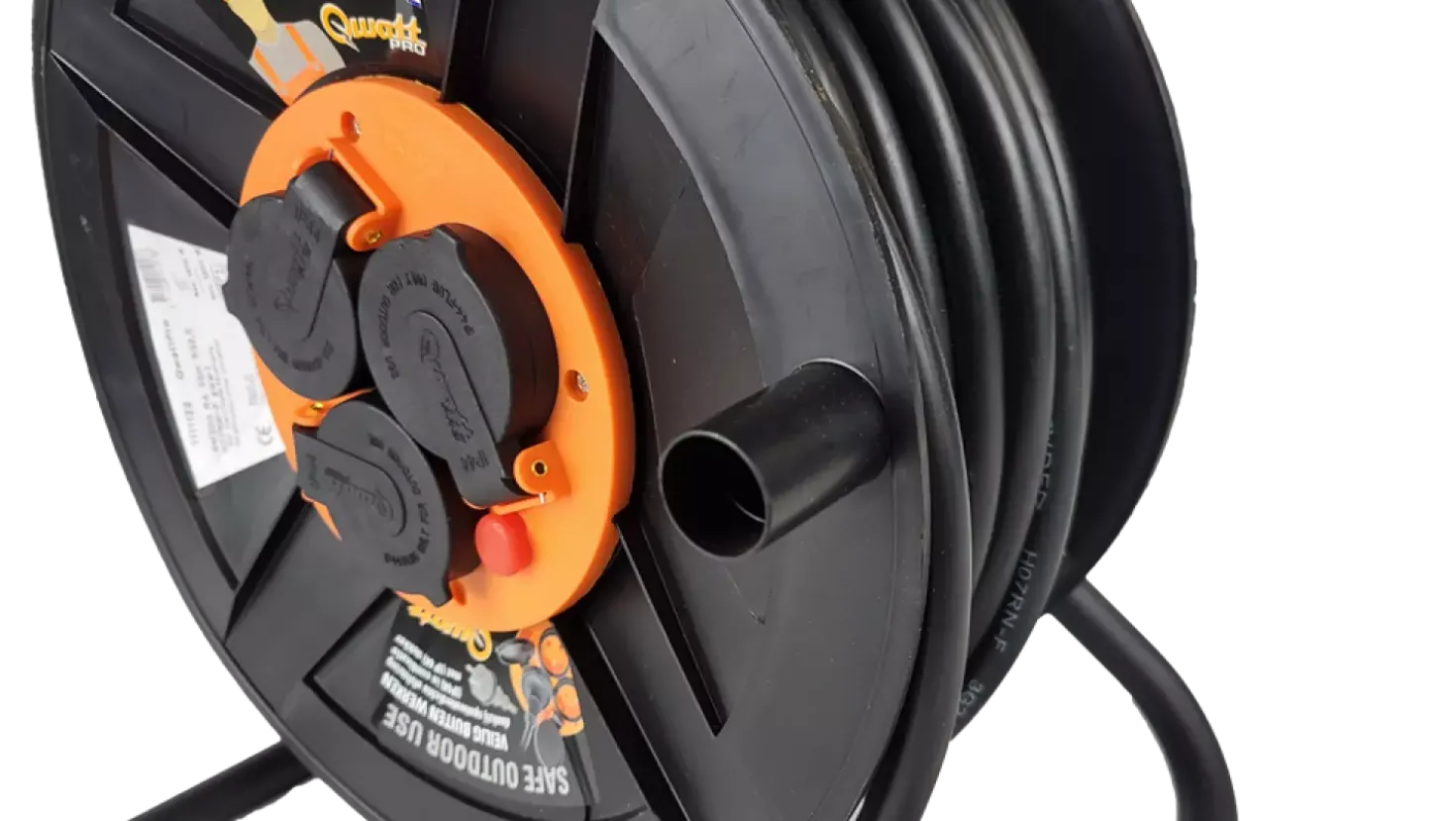 QwattPRO 1111019 BlackMaster Kabelhaspel - H07RN-F - IP44 - 25m