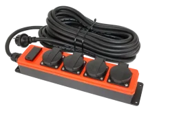 QwattPro 2561027 SocketMaster Stekkerdoos - 4xRA - USB - 3G2,5 H07RN-F - 5m