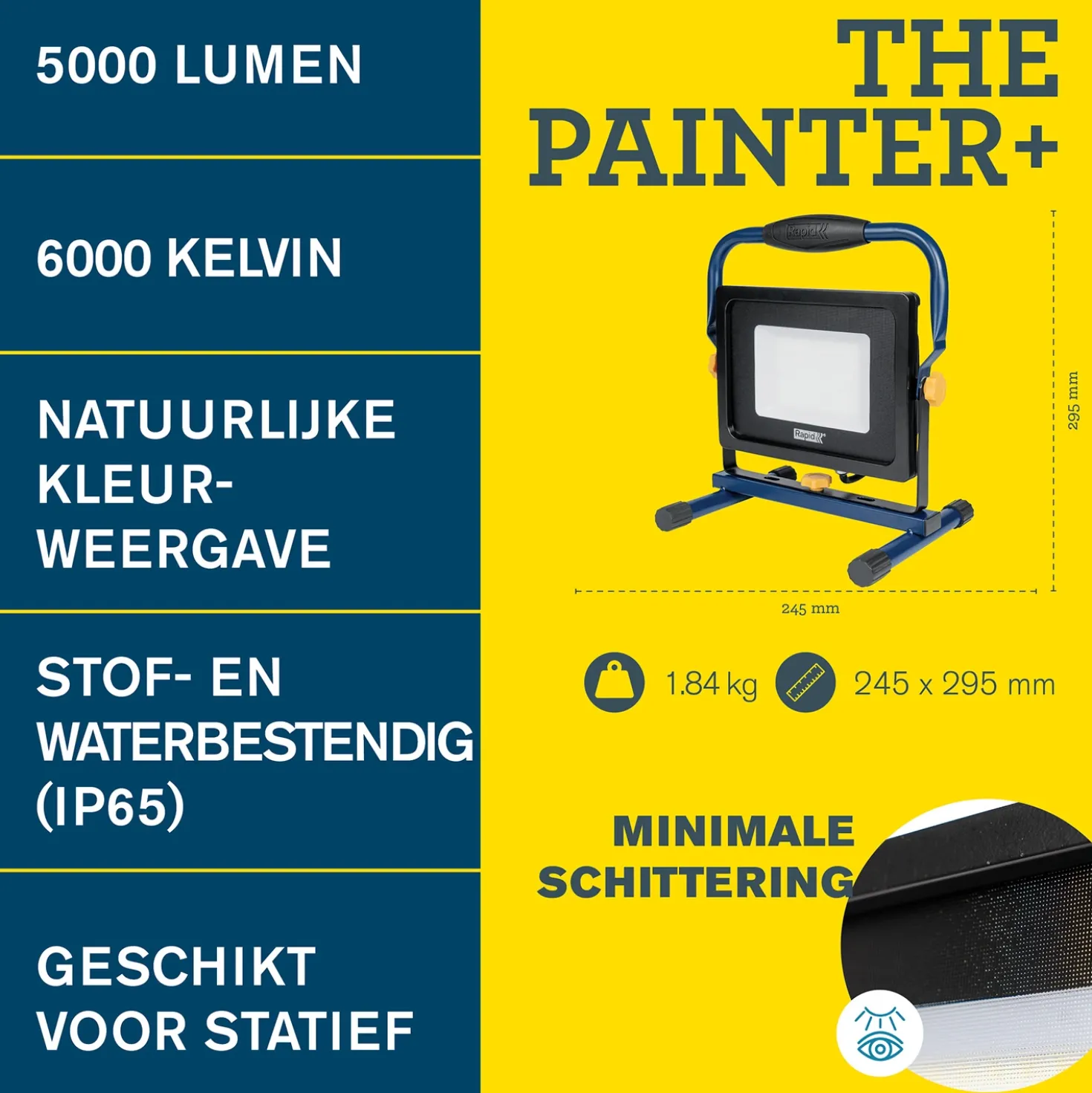 Rapid The Painter+ Bouwlamp - 5000Lm - IP65