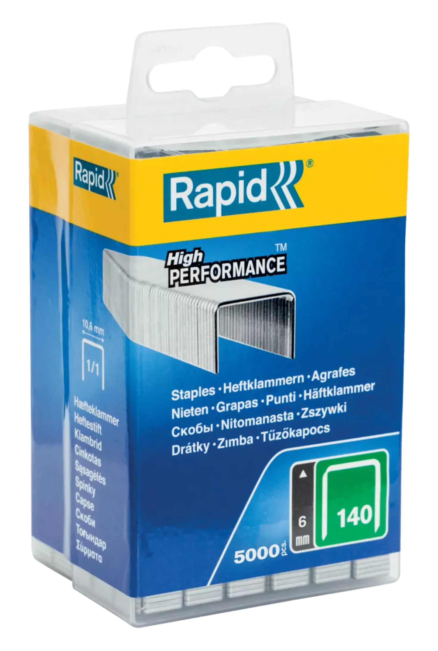 Rapid Vlakdraadnieten - 140/6mm - gegalvaniseerd - 5000st in FSC box