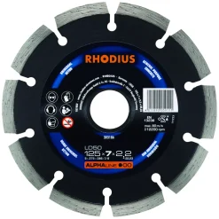 Rhodius 303186 Alphaline I LD50 Diamantdoorslijpschijf - 125 x 22,23 x 7mm - Beton/Universeel
