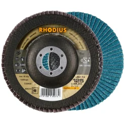Rhodius 204018 ALPHAline I LSZ F2 Lamellenslijpschijf - K60 - 125 x 22,23mm - Ferro (10st)
