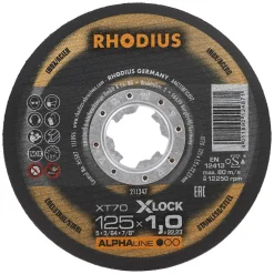 Rhodius 211347 ALPHAline I XT70 Doorslijpschijf - X-LOCK - 125 x 1,0 x 22,23 (25st)