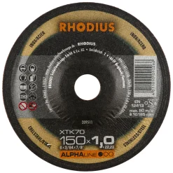 Rhodius ALPHAline I XTK70/208122 Doorslijpschijf - Extra dun - 230 x 22,23 x 1,9mm - RVS/Staal (25st)