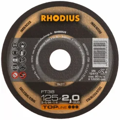 Rhodius 210763 FT38 TOPline lll Doorslijpschijf conventioneel 125x2,5x22,23 (25 st)