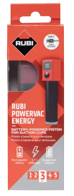Rubi 28845 PowerVAC USB Zuiger voor tegeldragers - 3.7V / 1000mAh