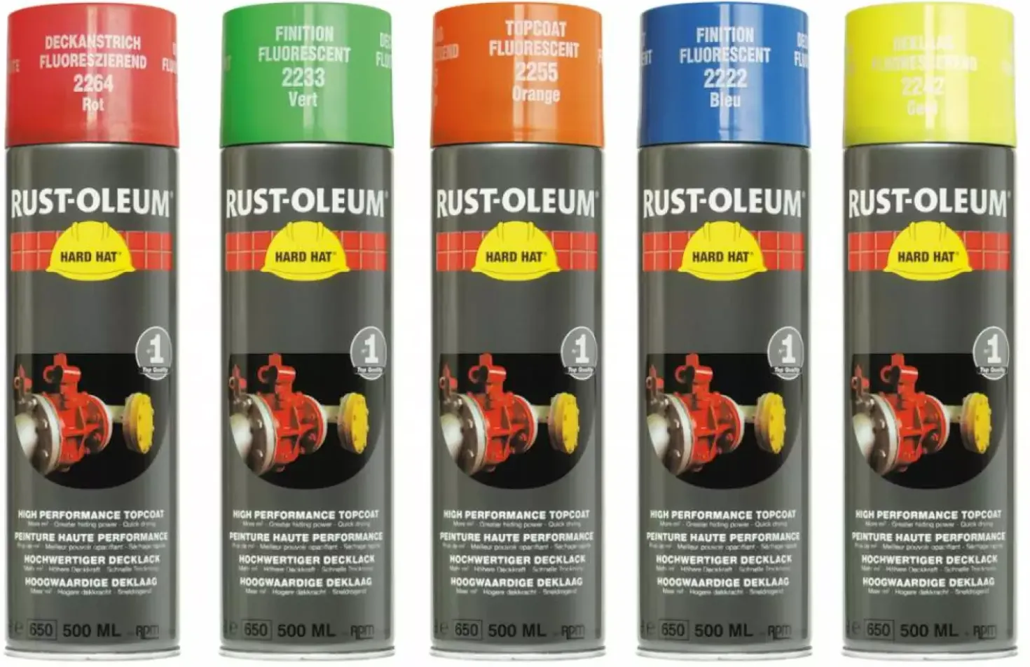 Rust-Oleum Hard Hat 2233 - fluorescerend groen - 0,5L
