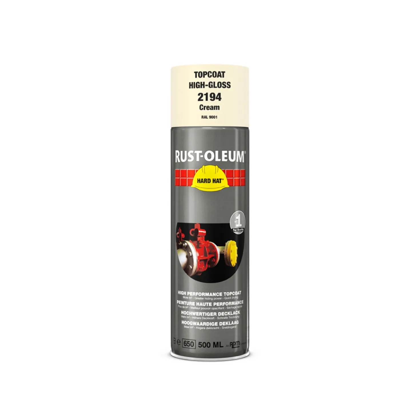 Rust-Oleum 2194 Hard Hat Spuitbus- RAL 9001 crèmewit - 0,5L