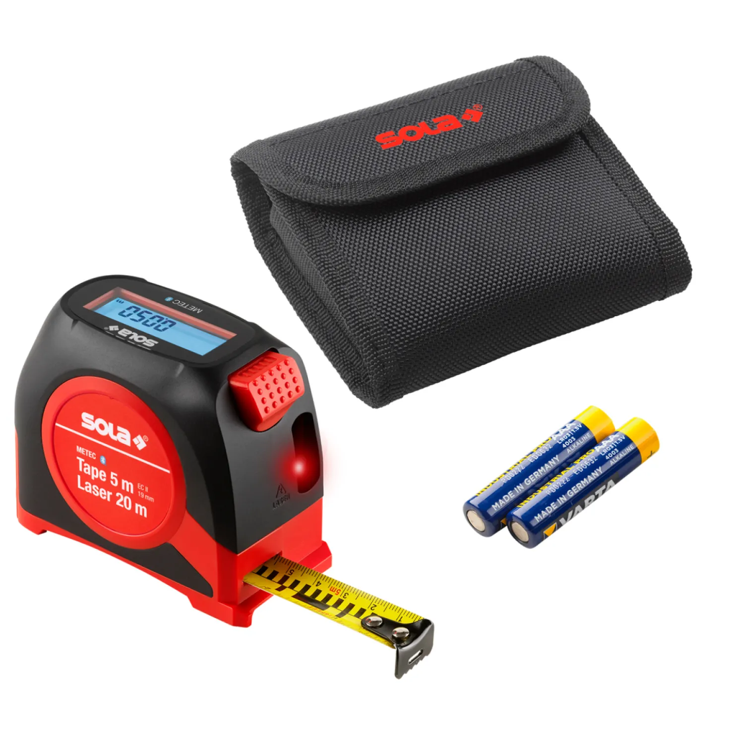 Sola METEC Digitale Rolmaat met Laserafstandsmeter - 5m x 19mm