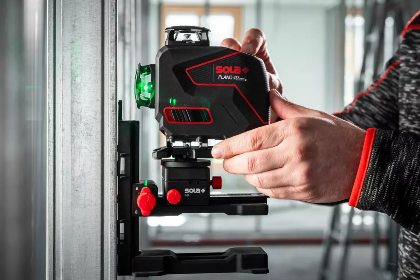 Sola PLANO 4D GREEN 360° Kruislijnlaser set in koffer - Groen - 4x 30m