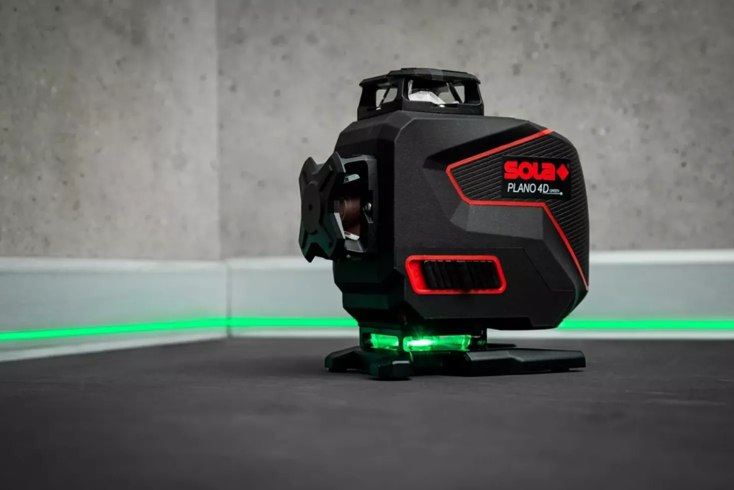 Sola PLANO 4D GREEN 360° Kruislijnlaser set in koffer - Groen - 4x 30m