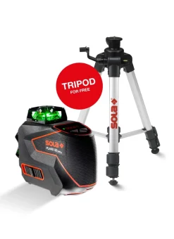 Sola PLANO 3D Green Professional 360° Kruislijnlaser Set incl. statief in koffer - Groen