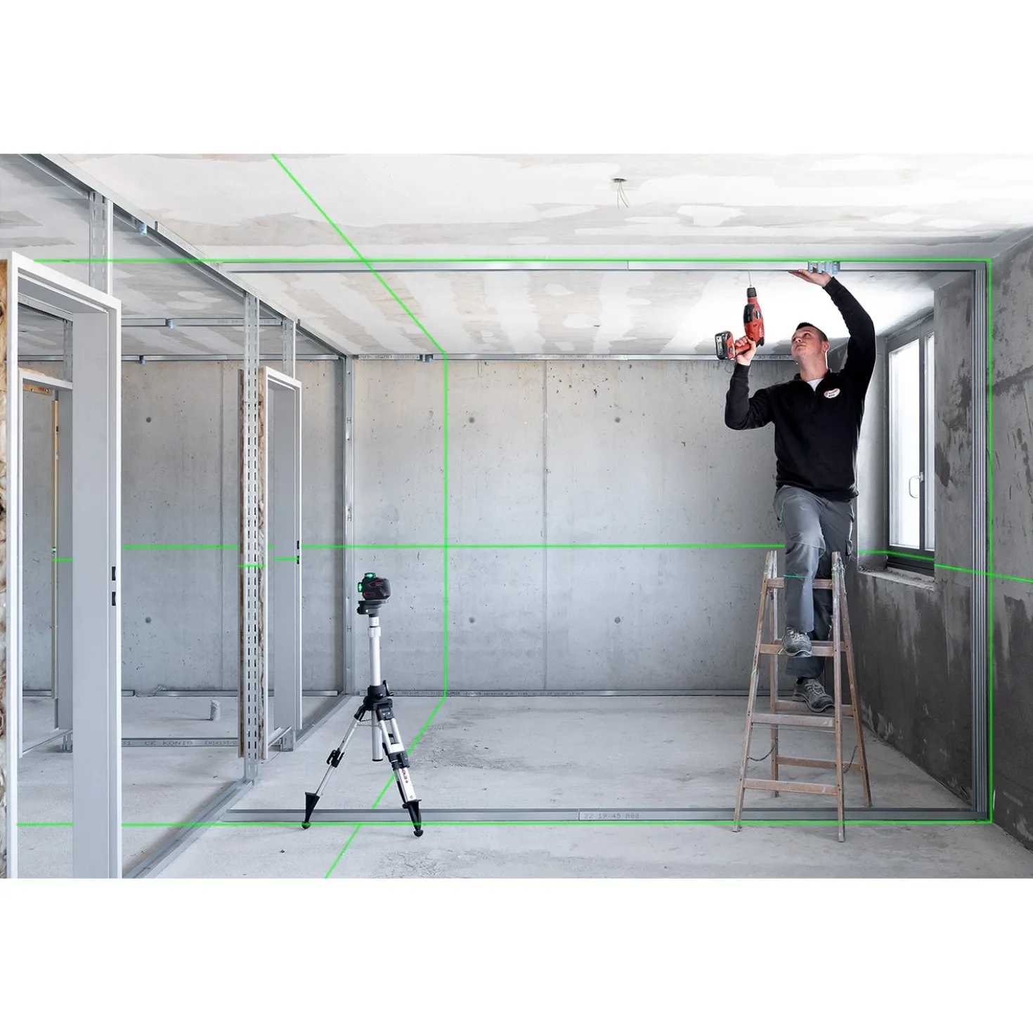 Sola PLANO 3D Green Professional 360° Kruislijnlaser Set incl. statief in koffer - Groen