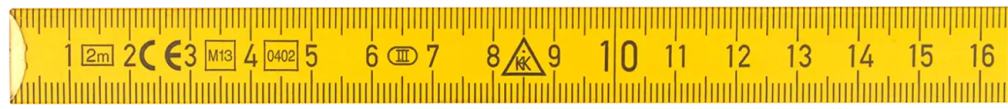 Sola PS 2/10G Duimstok hout - geel - 2m