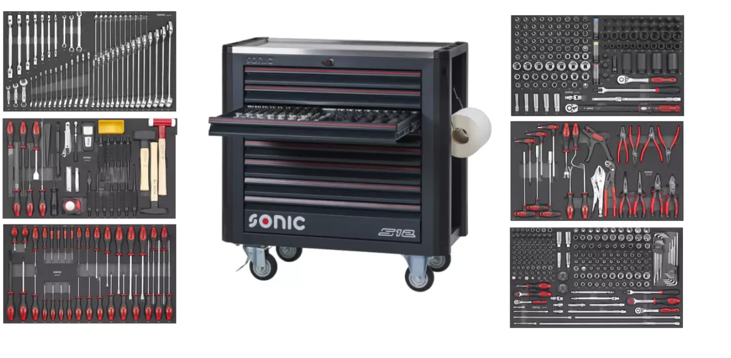 Sonic 749778 NEXT S12 Gevulde gereedschapswagen - 497 delig
