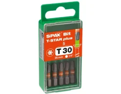 SPAX 5000009192309 Bit T-STAR plus T30 - blister met 5 stuks