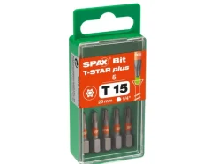 SPAX 5000009192159 Bit T-STAR plus T15 - blister met 5 stuks