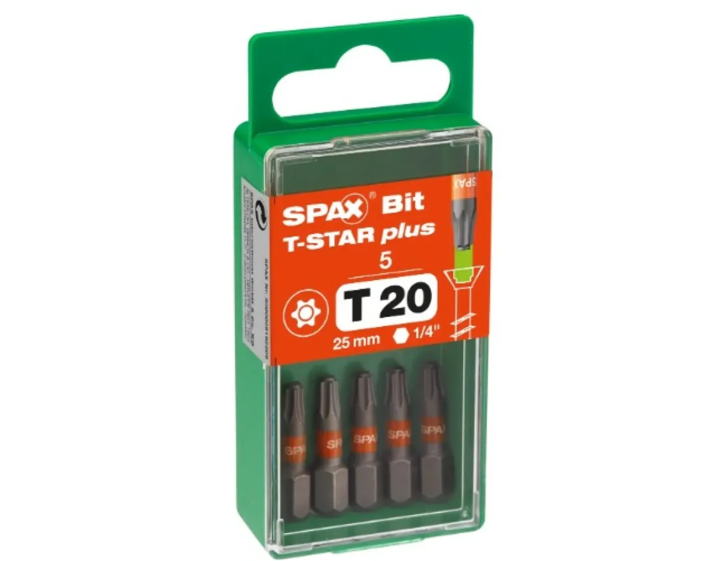 SPAX 5000009192209 Bit T-STAR plus T20 - blister met 5 stuks